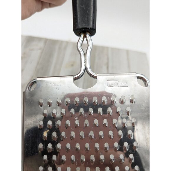 Ekco Grater Zester Cheese Garlic 11 3/4" Stainless Steel Hand Held Black - Picture 7 of 7